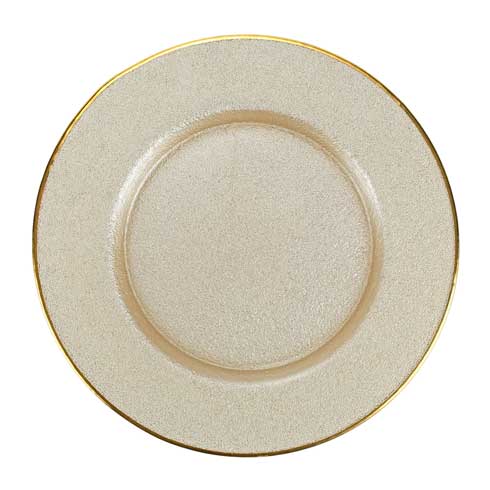 VIETRI  Metallic Glass Pearl Service Plate/Charger $49.00
