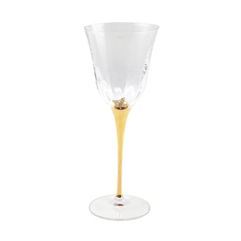 VIETRI Optical Gold Stem Wine Glass $28.00