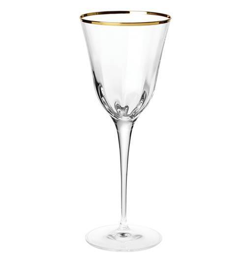 $28.00 Optical Gold Wine Glass