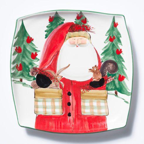 VIETRI  Old St. Nick 2017 Limited Edition Square Platter $128.00
