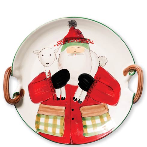 Handled Round Platter w/ Lamb image