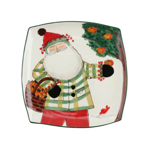 VIETRI  Old St. Nick Square Platter with Apples $129.00