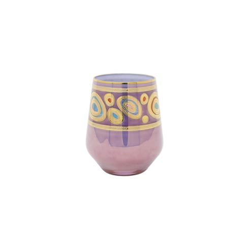 VIETRI  Regalia Purple Stemless Wine Glass $79.00