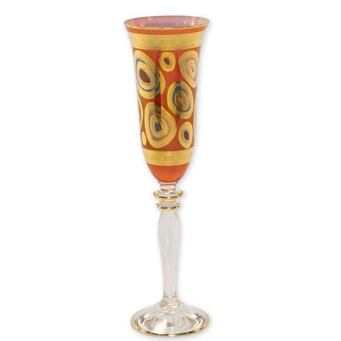 $84.00 Orange Champagne Glass