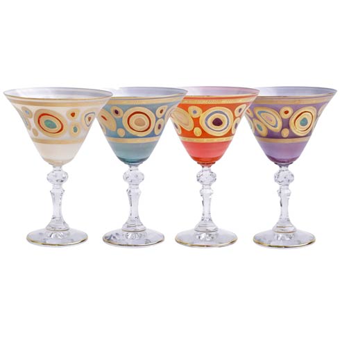 VIETRI   Regalia Assorted Martini Glasses - Set of 4 $344.00