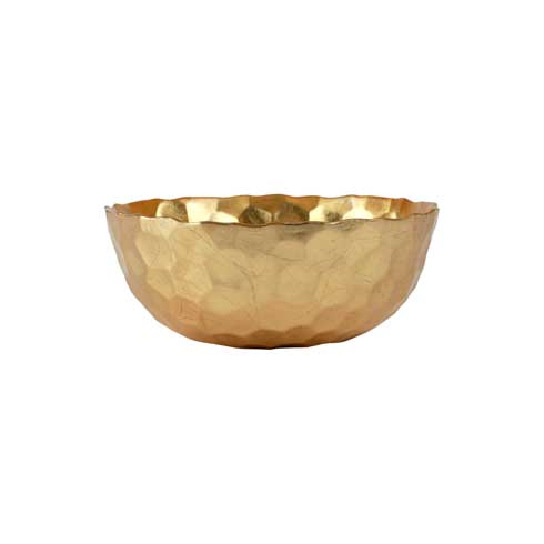 VIETRI  Rufolo Glass Gold Honeycomb Small Bowl $29.00