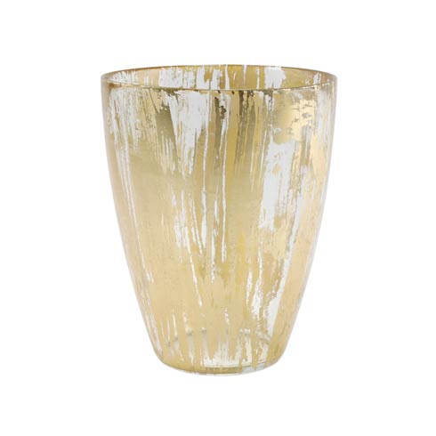 VIETRI  Rufolo Glass Gold Brushstroke Vase $49.00