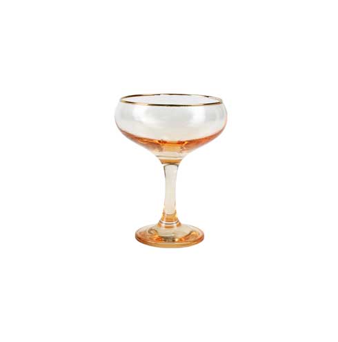 $15.00 Amber Coupe Champagne Glass