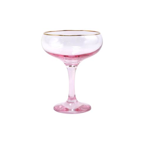 Viva by Vietri  Viva Rainbow Pink Coupe Champagne Glass $15.00