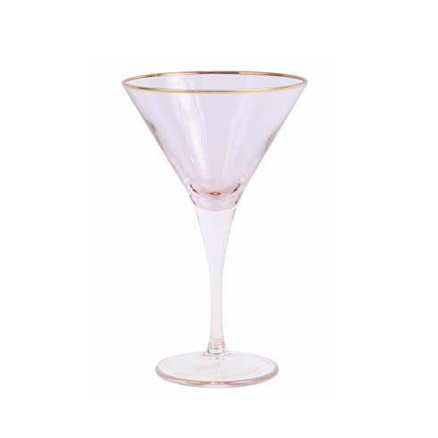 Viva by Vietri  Viva Rainbow Pink Martini Glass $15.00