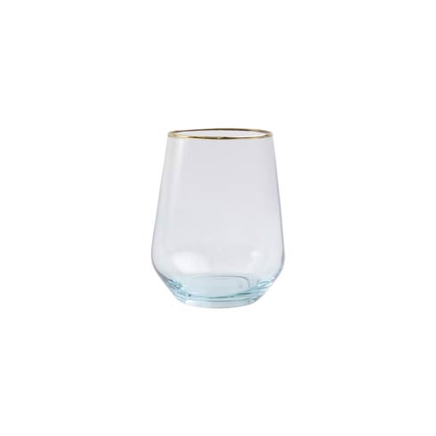 Viva by Vietri  Viva Rainbow Turquoise Stemless Wine Glass $12.00