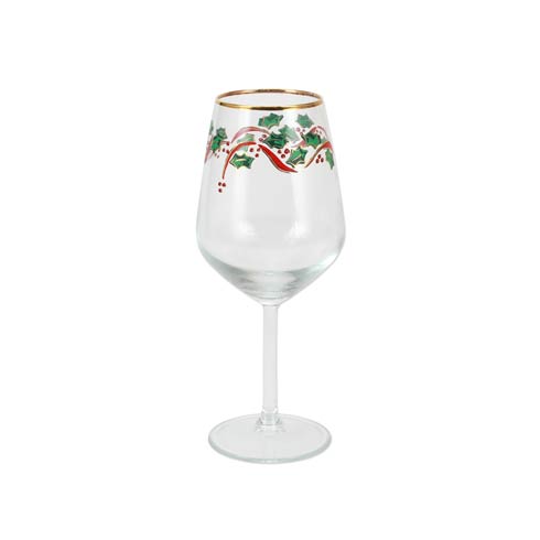 Viva by Vietri  HOLLY Holly Wine Glass $15.00