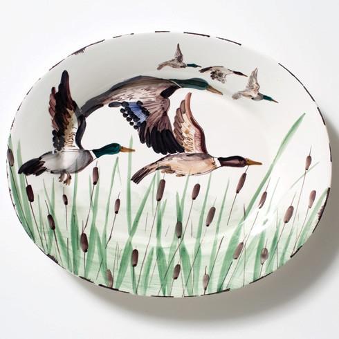 VIETRI  Wildlife Mallard Large Oval Platter $239.00