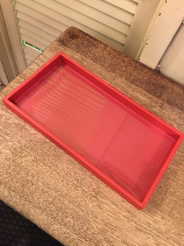 William-Wayne & Co. Exclusives   Red Faux Leather Vanity Tray $80.00