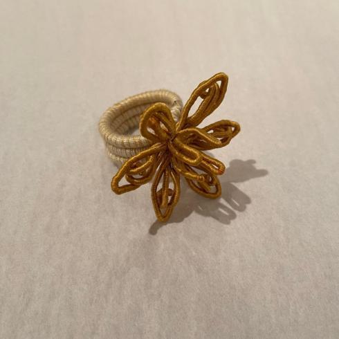 Golden Flower Napkin Ring - $27.50