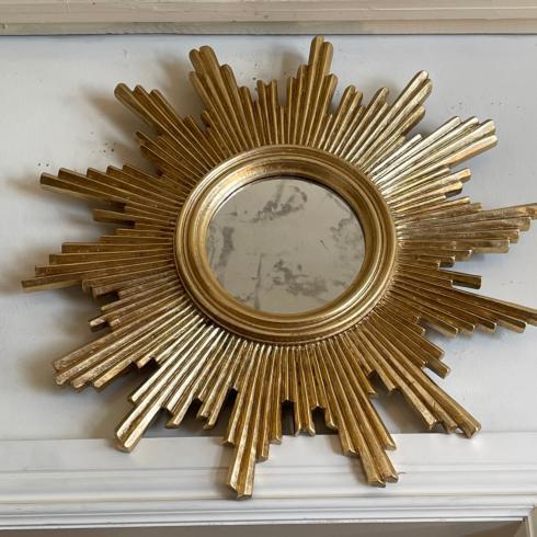 $975.00 Sunburst Gold Leaf Mirror