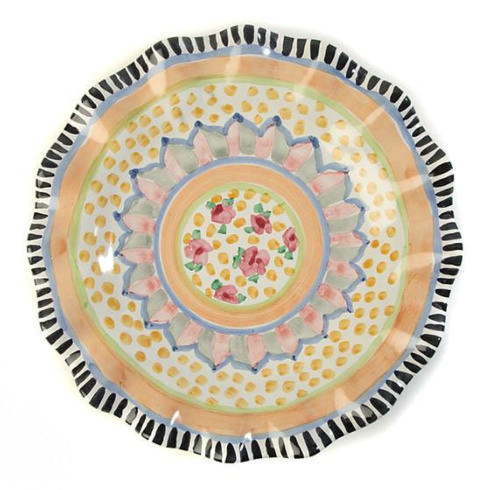 $88.00 MacKenzie-Childs Taylor Fluted Dinner Plate – Cabbage Rose