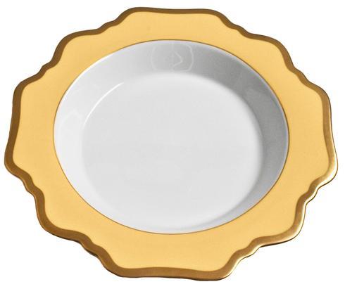 Anna's Palette Sunburst Yellow Rim Soup Plate