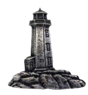Buck Snort Lodge Nautical Stand Alone Lighthouse Pewter Ox Cabinet Knob