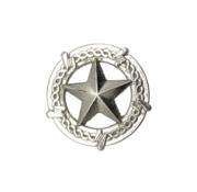 15.6 Star with Barbed Wire Nickel Cabinet Knob