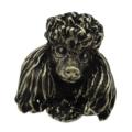Buck Snort Lodge Dogs Poodle Brass Ox Cabinet Knob