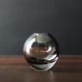 Beatriz Ball Glass GLASS smooth rnd bud vase smoke grey