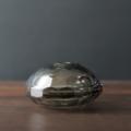 Beatriz Ball Glass GLASS faceted short bud vase smoke grey