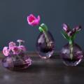 Beatriz Ball Glass GLASS faceted bud vase set amethyst