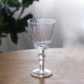 Beatriz Ball Glass GLASS Mother of Pearl All Purpose Glass with Gold Rim Set of 4 (Clear and Gold)