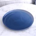 Beatriz Ball New Orleans Glass Swirl Large Platter (Blue and White)