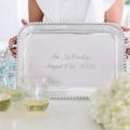 Contemporary Concepts Exclusives Mariposa Mariposa Engraved (Personalized) String Of Pearls Large Service Tray with Handles 