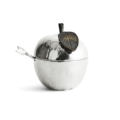 Michael Aram Apple Honey Pot with Spoon Nickelplate