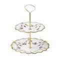 Royal Crown Derby Royal Antoinette - Gift Boxed 2 Tier Cake Stand