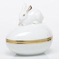 Herend Collections Golden Edge Egg Bonbon With Bunny