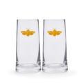 Live With It by Lora Hobbs Exclusives Creatures of Curiosity Set of 2 Hiball Glasses