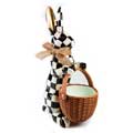 MacKenzie-Childs Courtly Check Decor Basket Bunny