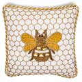 MacKenzie-Childs Queen Bee Pillow - Ivory