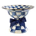 MacKenzie-Childs Royal Check Tabletop Compote - Large