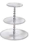 Mariposa String of Pearls Pearled 3-Tiered Cupcake Server
