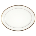 Pickard China Signature With No Monogram - Gold Ultra-White Oval Platter