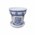 24.95 Moroccan Blue Flower Pot with Saucer-Small