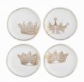 Pieces of Eight Exclusives Set of 4 Crown Appetizer Plates