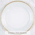 Sasha Nicholas Weave Gold Rimmed Charger Plate (no monogram)