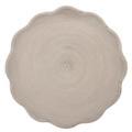 35 Round Saclloped Placemat Ivory/Dust