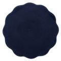 32 Round Scallop Navy Placemat