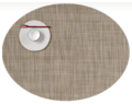 18 Mini Basketweave Oval placemat Linen