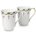 Royal Copenhagen Star Fluted Christmas Mugs - Set of 2