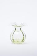 VIETRI Hibiscus Glass Green Bud Vase
