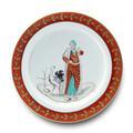 Woman with Ostrich Buffet Plate