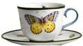 Butterfly Green Tea Cup and Saucer